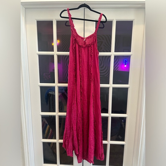 Free People McKinley Maxi Dress in Cha Cha Cherry NWOT - Picture 5 of 7